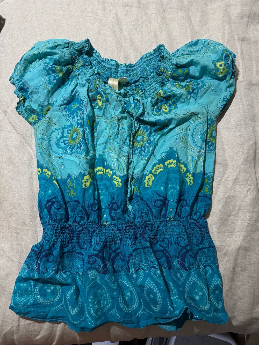 Vintage Shop with Velocity Women’s Blue Blouse Size S
